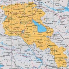 خريطة أرمينيا باللغة الروسية